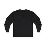 Front view of Balance long sleeve crew neck tee with graphic design on chest in light gray color.