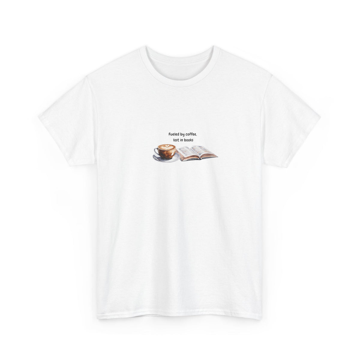 Fueled by coffee, lost in books T-shirt