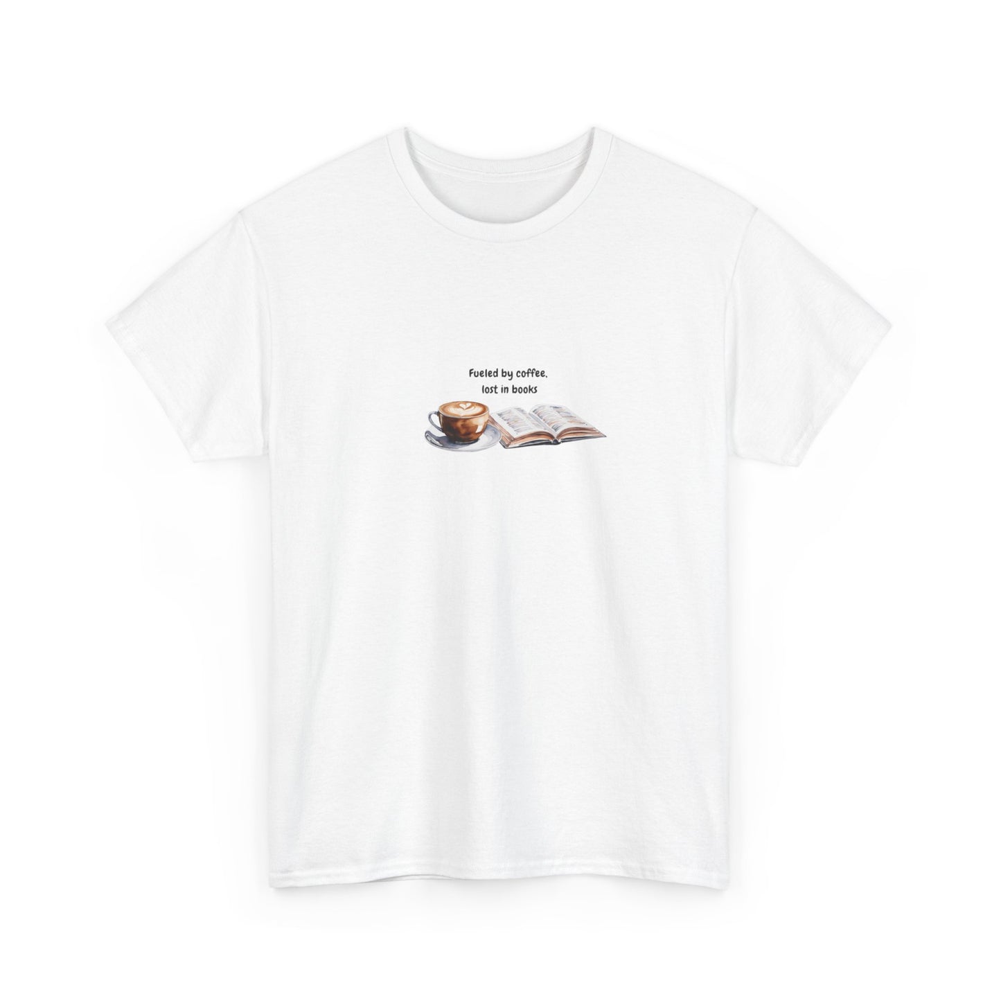 Fueled by coffee, lost in books T-shirt